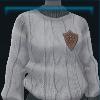 White knitted cotton sweater