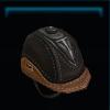 Black suede helmet