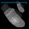 Gray woolen mittens