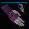 Purple equestrian gloves