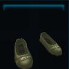 Dark lime green ballerina shoes