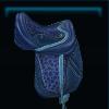 Blue leopard print saddle