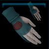 Dark turquoise equestrian gloves