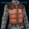 Orange down-filled vest