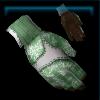 Green wool gloves