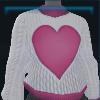 Pink and white wool sweater