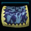Blue and yellow equestrian saddle pad