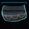 Blue and green captain saddle pad