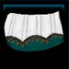White and green parade saddle pad
