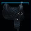 Dark blue competition saddle