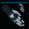 Dark blue heart gloves
