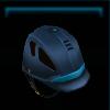 Blue cross-country helmet