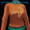 Orange sweater with print