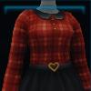 Red and black Winter dress