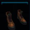 Brown hiking boots