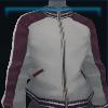 Red and white college sweater