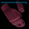 Soft red mittens