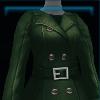 Green leather coat