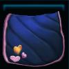 Dark blue Valentine saddle pad