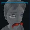 Red villain's mustache