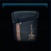 Black leather saddlebag