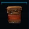 Red & brown leather saddlebag