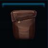 Grainy dark brown saddlebag