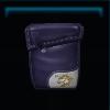 Purple embroidered saddlebag