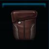 Red & brown leather saddlebag