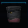 Black & red felt saddlebag
