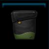Black & green felt saddlebag