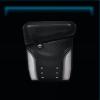 Black studded leather saddlebag