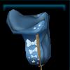 Blue birthday saddle