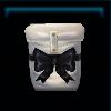 White saddlebag with rosette