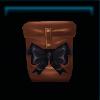 Black saddlebag with rosette