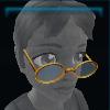 Golden oval glasses