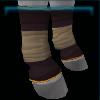 Brass and brown leg wraps
