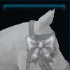 True white mane bow