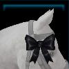 Shiny black mane bow