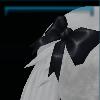 Shiny black tail bow