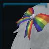 Rainbow tail bow