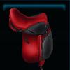 Red and black saddle