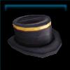Baroque-style top hat