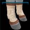 Baroque-style beige leg wraps