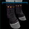 Baroque-style black leg wraps