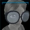 Large black glasses