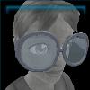 Large gray glasses