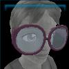 Large purple glasses