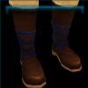 Brown and blue Druid boots
