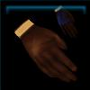 Brown and blue Druid gloves